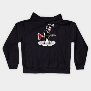 man playing on mop Kids Hoodie